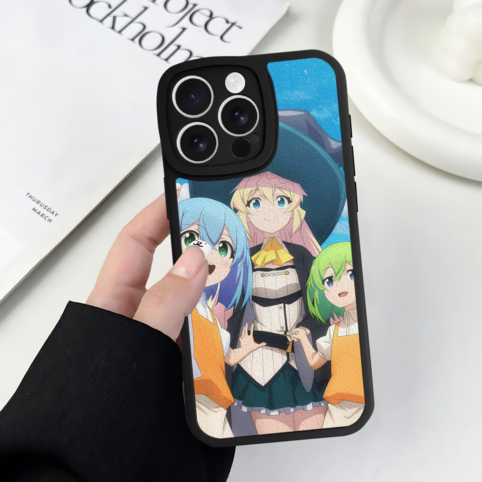 （画像用） 転スラ Regarding Reincarnated to Slime 【iPhone 16シリーズ対応】シリコンスマホケース（レザー調） 材質：シリコン